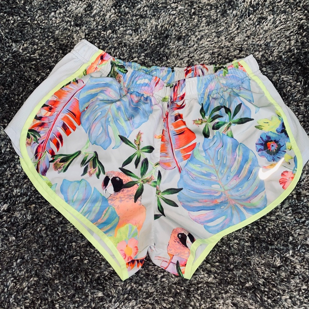 NIKE NEON YELLOW TROPICAL SHORTS